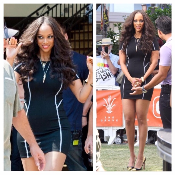 A.L.C. Black Bandage Knit Short Sleeve Evans Dress - Picture 2 of 8